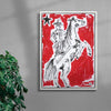 Halt contemporary wall art print by Caitlin Flood-Molyneux - sold by DROOL