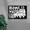 HOME IS WHERE YOU PARK IT contemporary wall art print by Max Blackmore - sold by DROOL