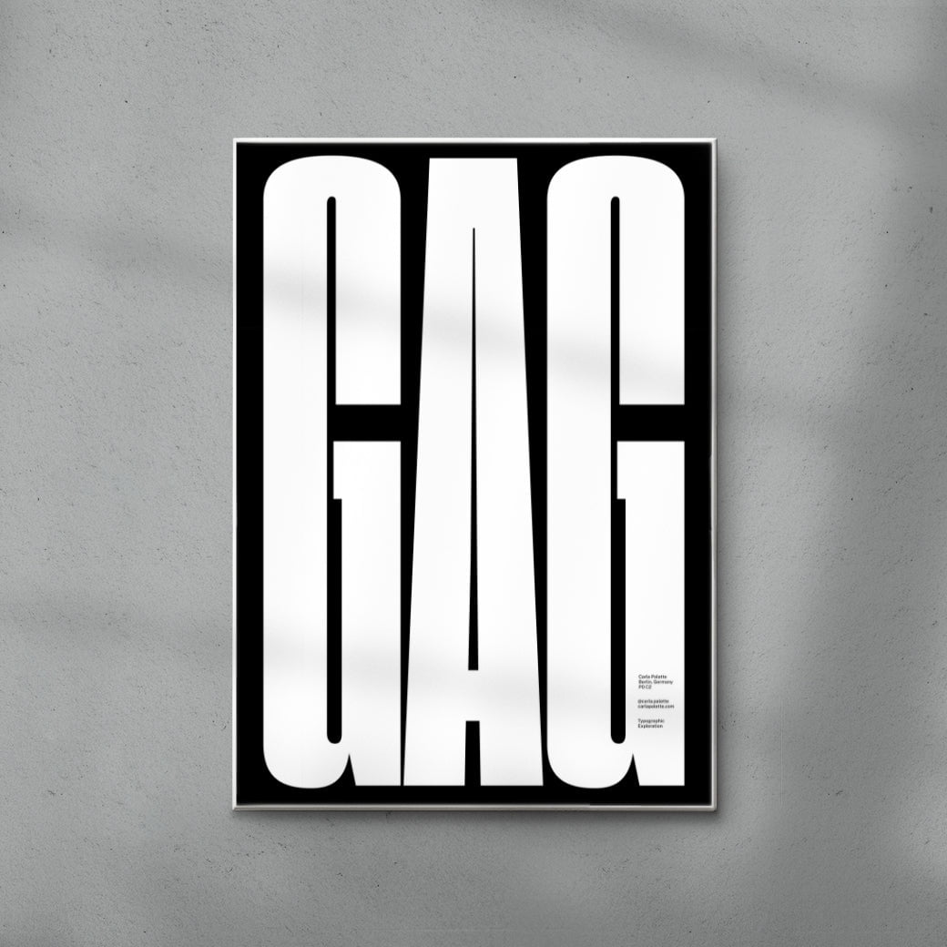 GAG contemporary wall art print by Carla Palette - sold by DROOL