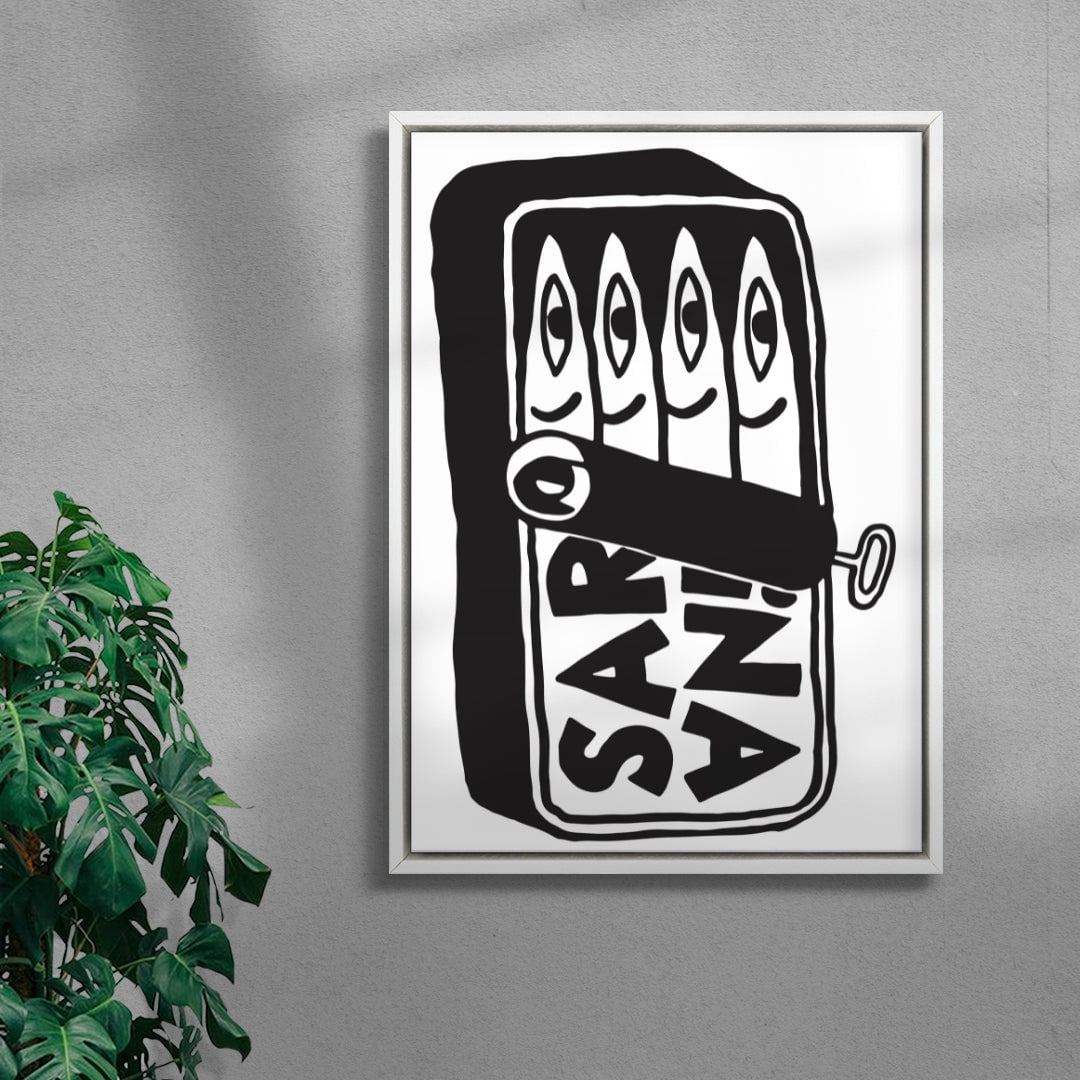 Sardina contemporary wall art print by Max Blackmore - sold by DROOL