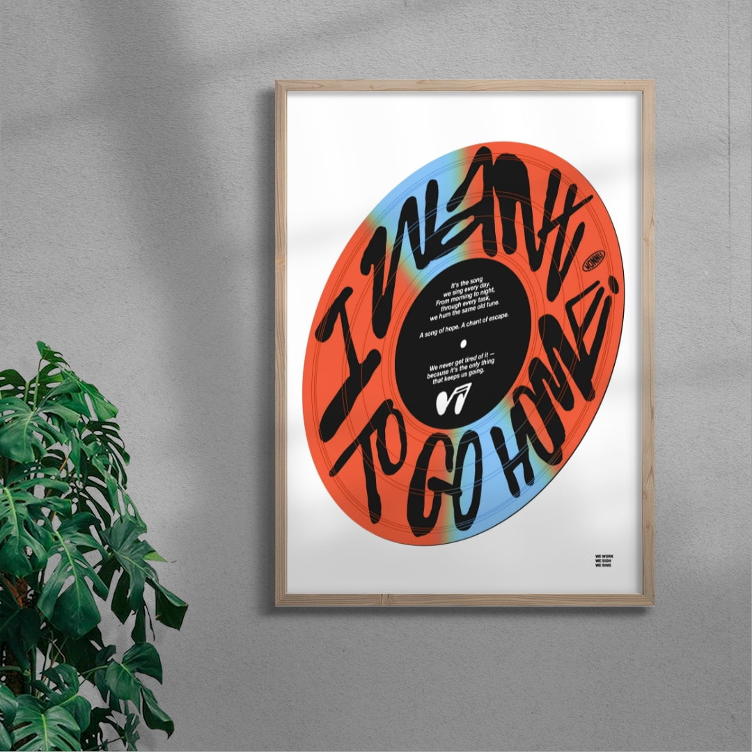 A daily record that never gets old contemporary wall art print by Wonnu - sold by DROOL