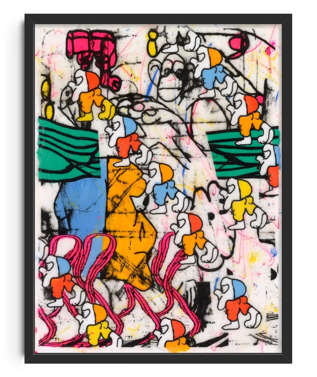Migration of Little Guys  contemporary art print by Patrick Kyle - sold by DROOL