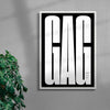 GAG contemporary wall art print by Carla Palette - sold by DROOL