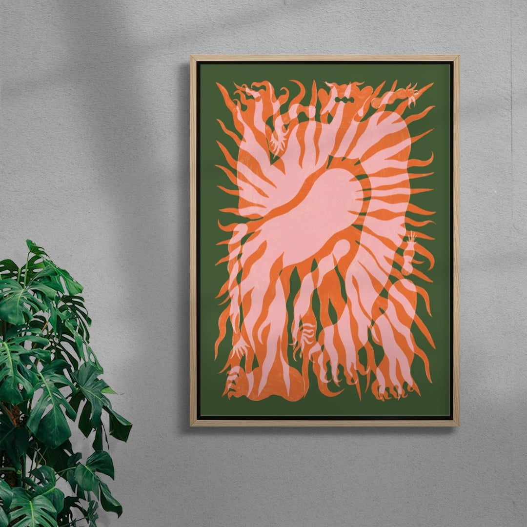 The Faune and the SUN contemporary wall art print by Célestin Krier - sold by DROOL