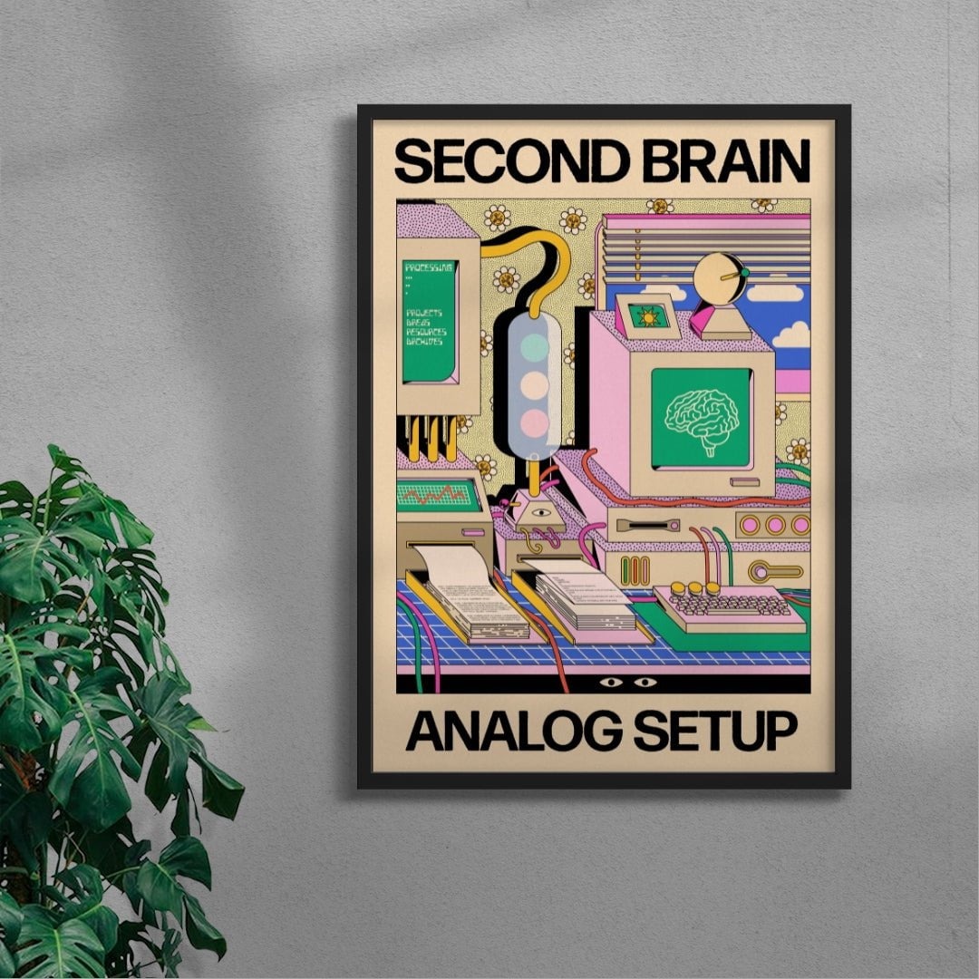 Second Brain contemporary wall art print by Azaazelus - sold by DROOL
