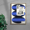 Inner Child Blue contemporary wall art print by Salome Frenzel - sold by DROOL