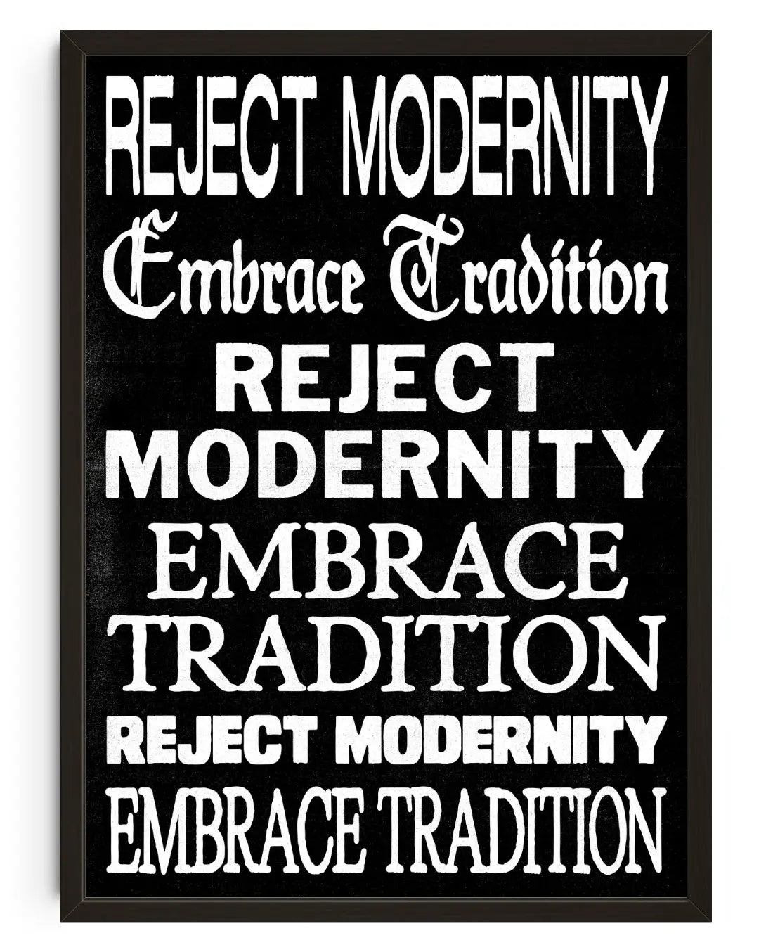 Reject Modernity, Embrace Tradition contemporary art print by Utsav Verma - sold by DROOL