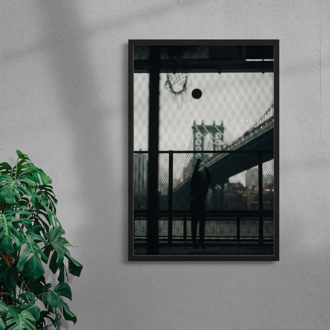 Bridge Basketball contemporary wall art print by Matej Sefcik - sold by DROOL
