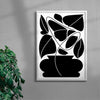 Potted plant contemporary wall art print by Konrad Grafik - sold by DROOL