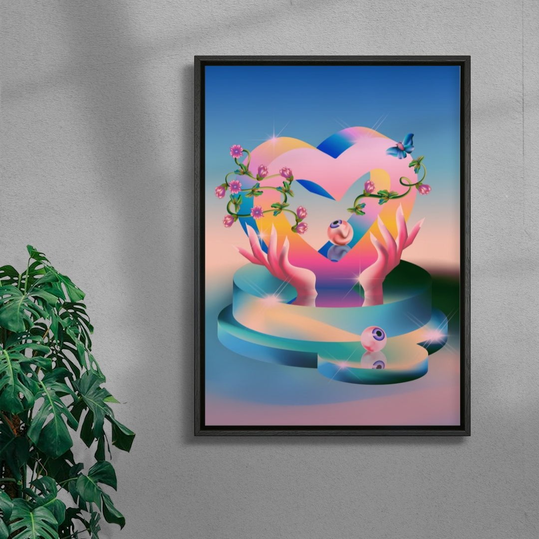 Magic Heart Portal contemporary wall art print by Paulina Almira - sold by DROOL