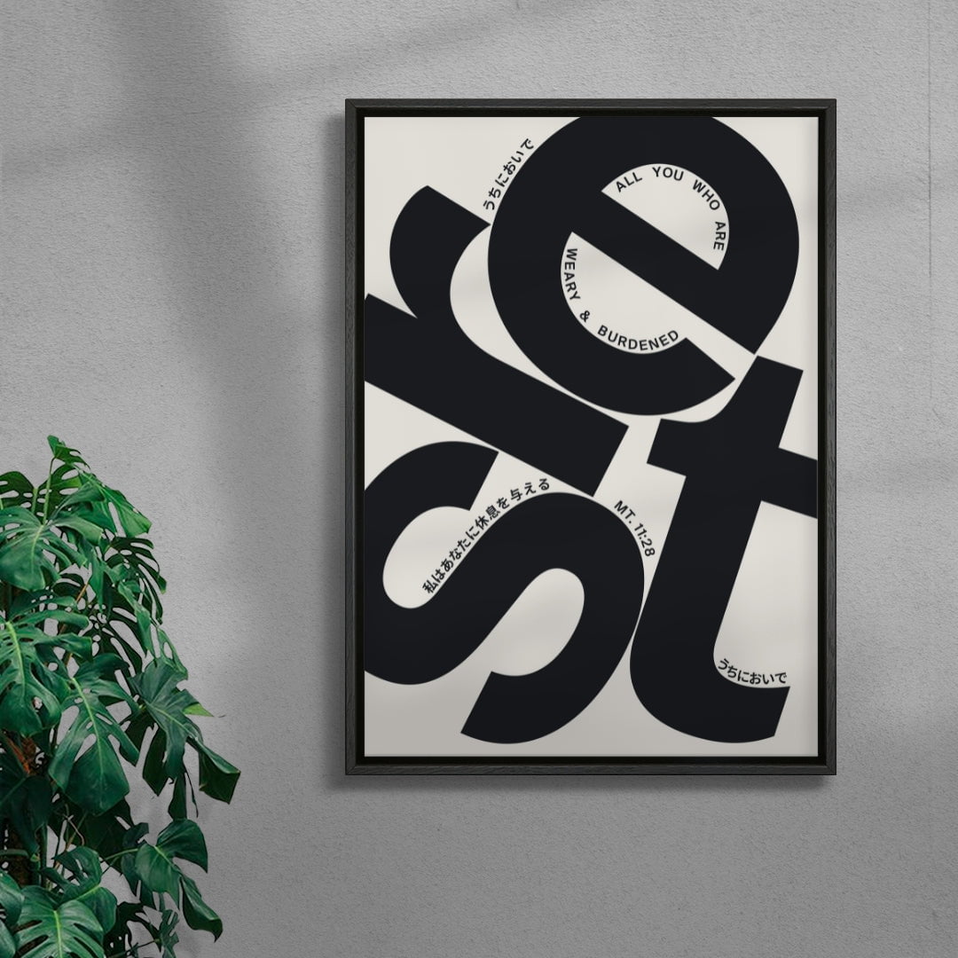 REST contemporary wall art print by Xtian Miller - sold by DROOL