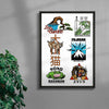 Showa Marks 2 contemporary wall art print by Othman Zougam - sold by DROOL