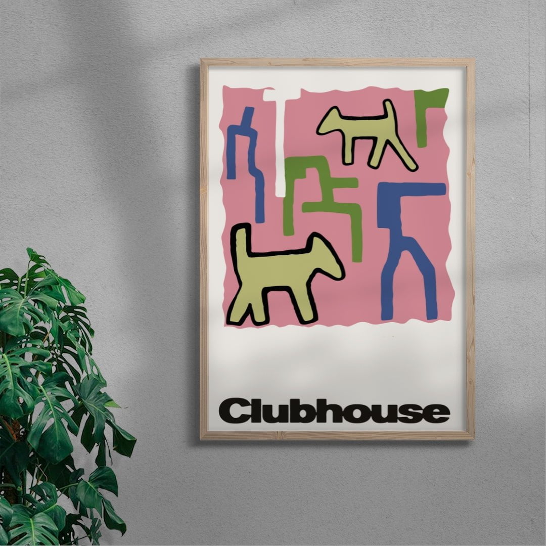 Clubhouse (2) contemporary wall art print by Will Da Costa - sold by DROOL