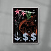 Showdown contemporary wall art print by Caitlin Flood-Molyneux - sold by DROOL