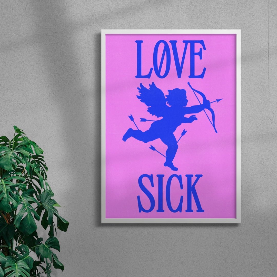 Lovesick contemporary wall art print by Utsav Verma - sold by DROOL