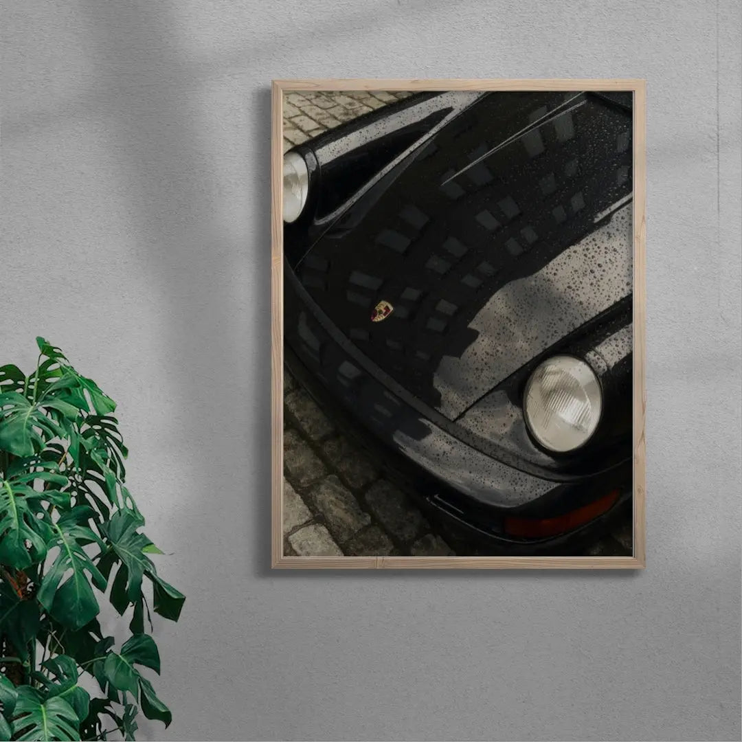 Porsche on cobbles 1 contemporary wall art print by Jonathan Elyea - sold by DROOL