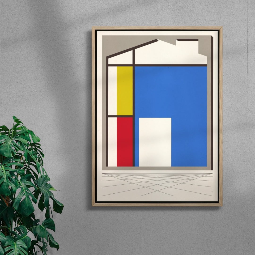 De Stijl Here contemporary wall art print by Edan Strachan - sold by DROOL