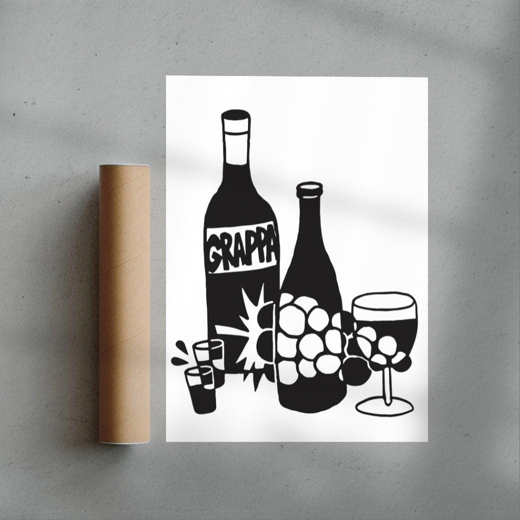 GRAPPA contemporary wall art print by Max Blackmore - sold by DROOL