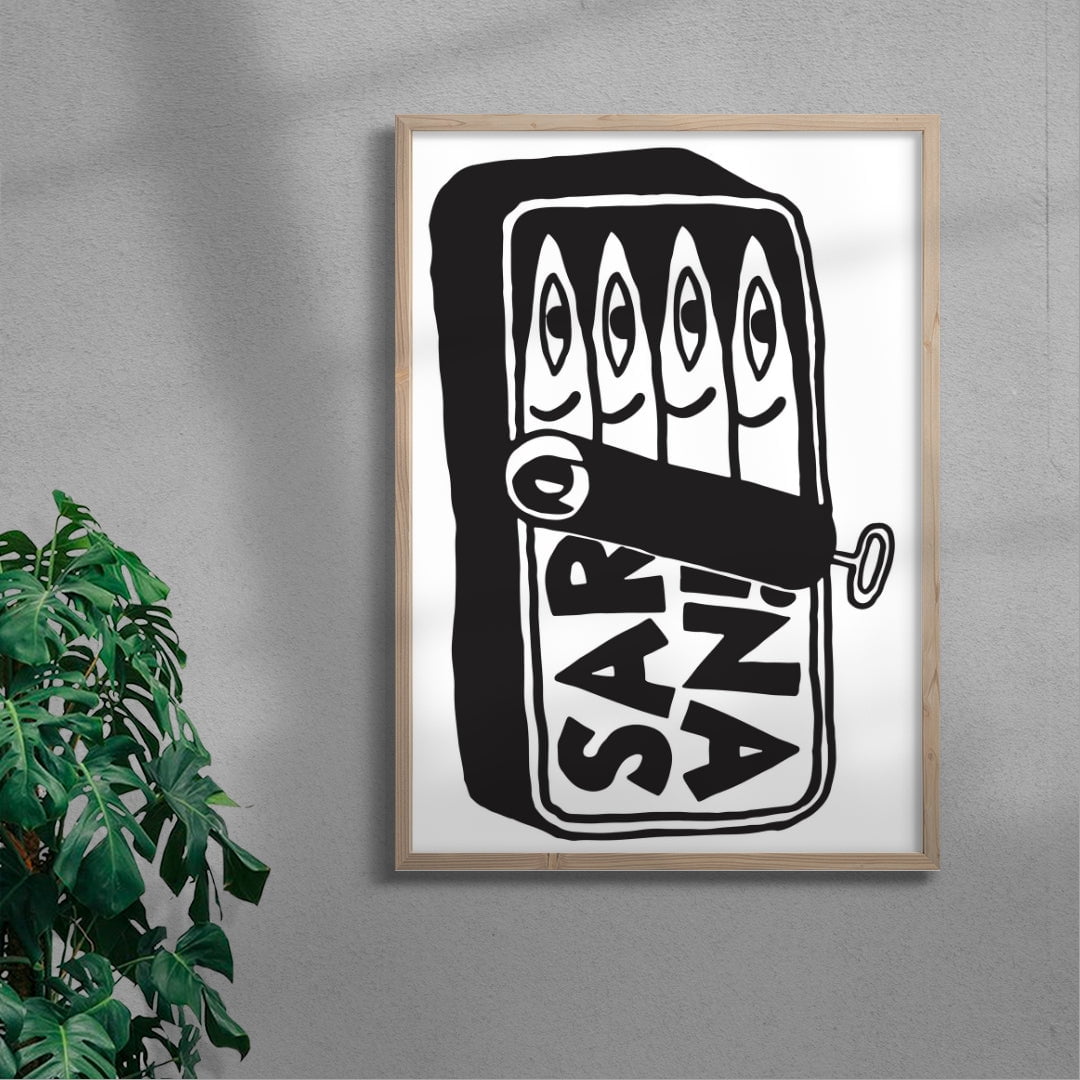 Sardina contemporary wall art print by Max Blackmore - sold by DROOL