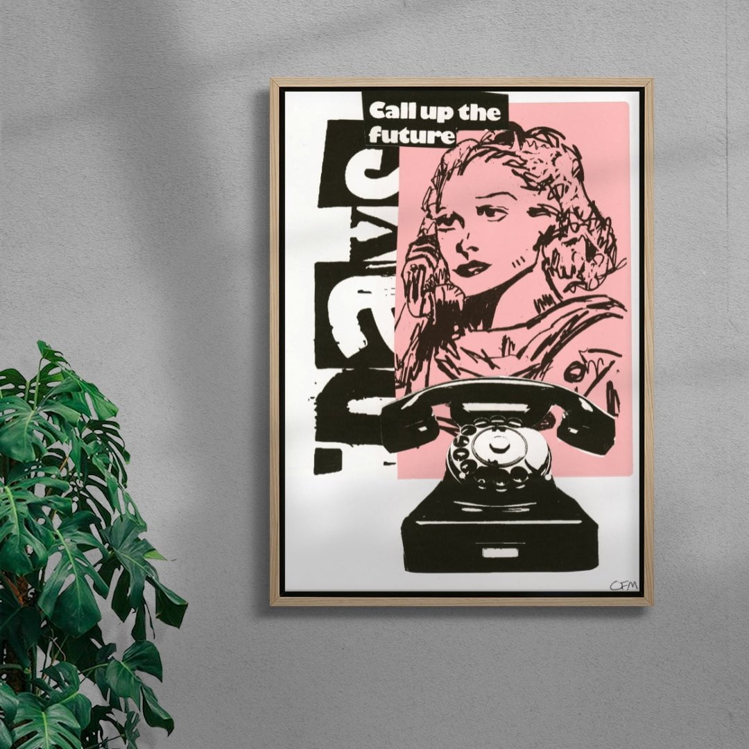 "Call Up" contemporary wall art print by Caitlin Flood-Molyneux - sold by DROOL