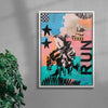 Run contemporary wall art print by Caitlin Flood-Molyneux - sold by DROOL
