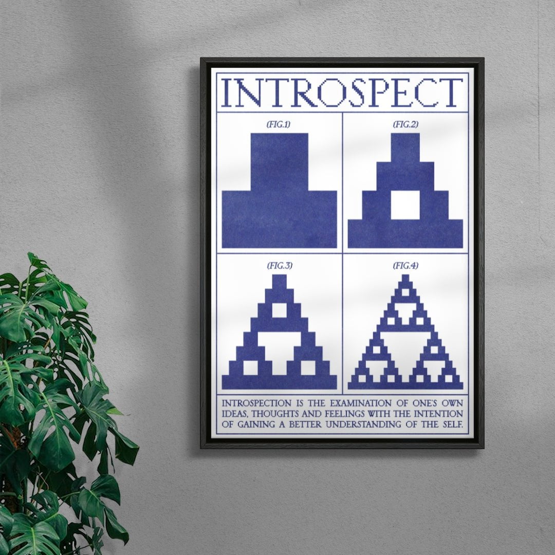 Introspect contemporary wall art print by Utsav Verma - sold by DROOL