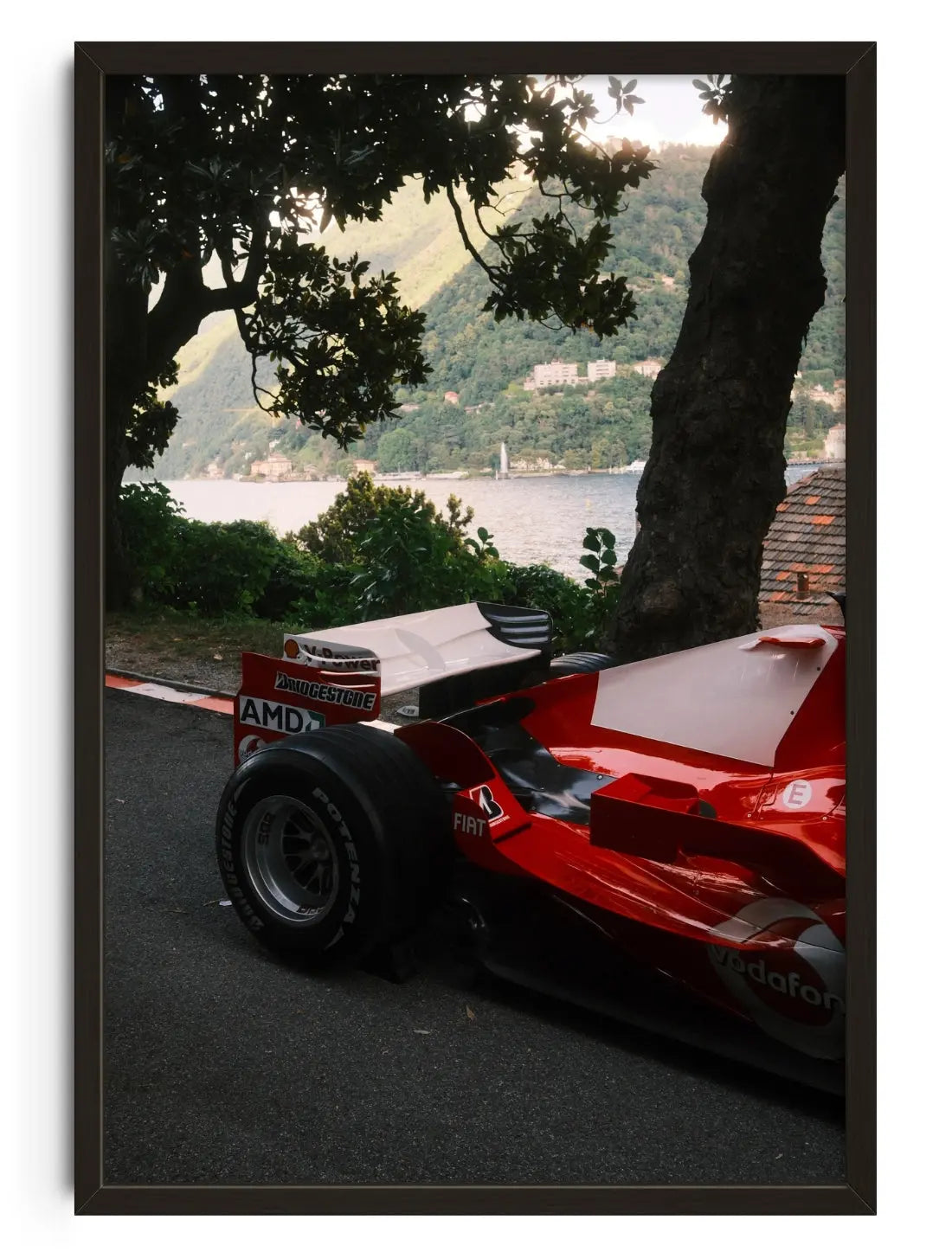 La Bella Macchina – Ferrari F1 at Lago di Como contemporary art print by Chris Konrad - sold by DROOL