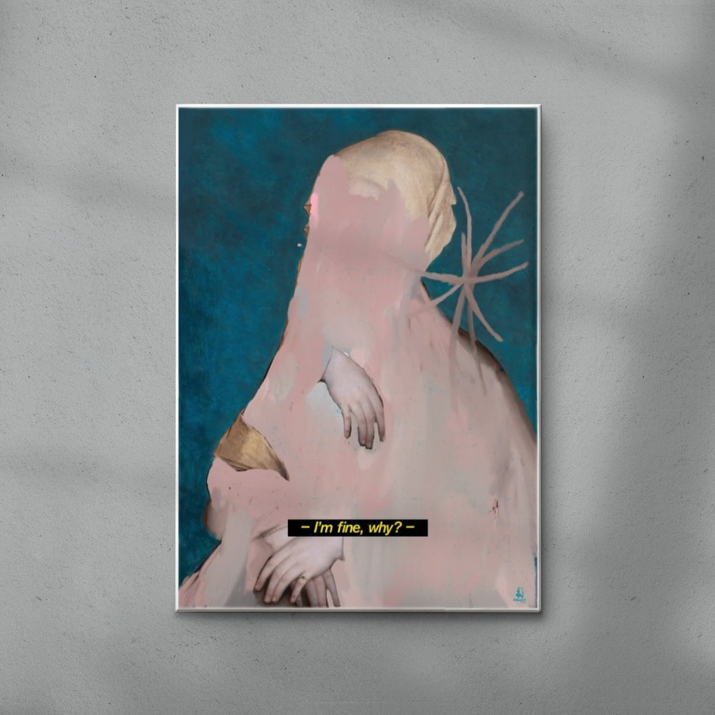 I'm fine. contemporary wall art print by Floating Bstrd - sold by DROOL