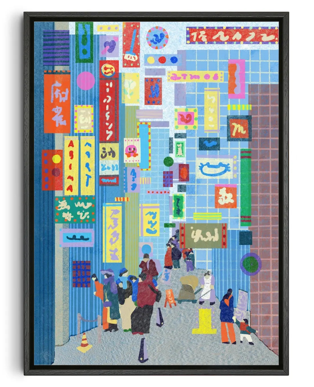 Shinjuku contemporary canvas print by Lily Kong - sold by DROOL