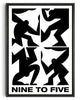 Load image into Gallery viewer, NINE TO FIVE contemporary wall art print by Konrad Grafik - sold by DROOL