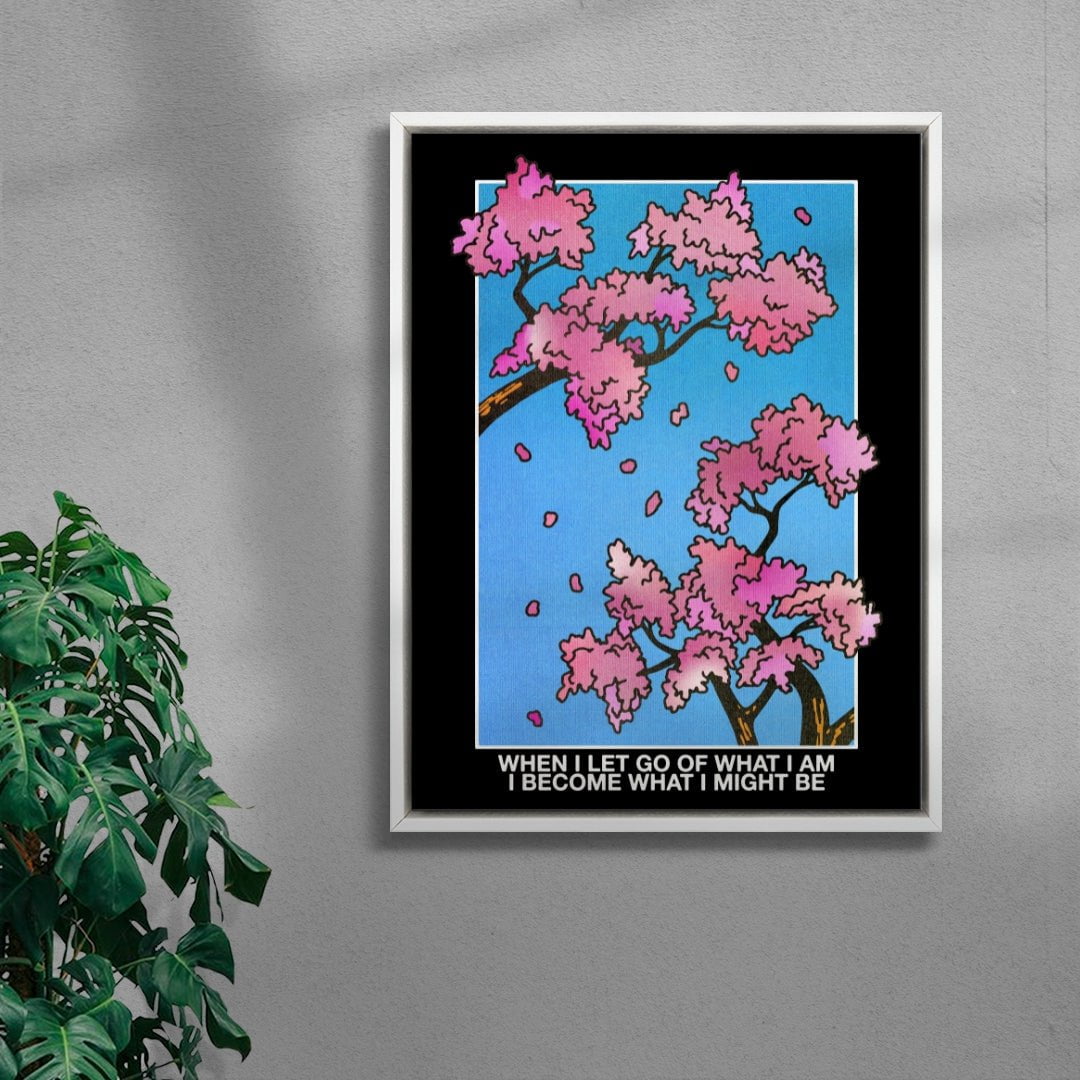 When I Let Go of What I Am contemporary wall art print by Othman Zougam - sold by DROOL