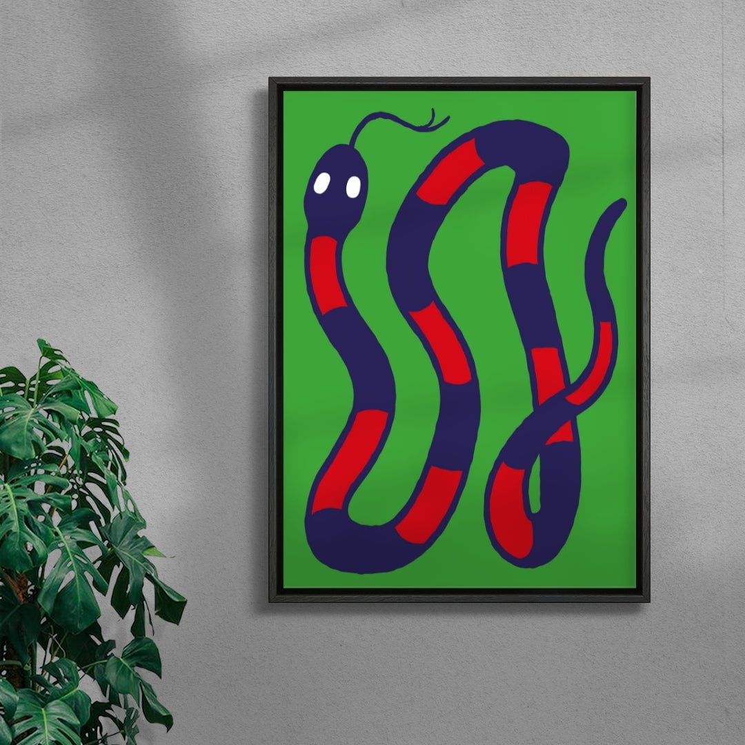 Snake contemporary wall art print by Max Blackmore - sold by DROOL