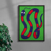 Snake contemporary wall art print by Max Blackmore - sold by DROOL
