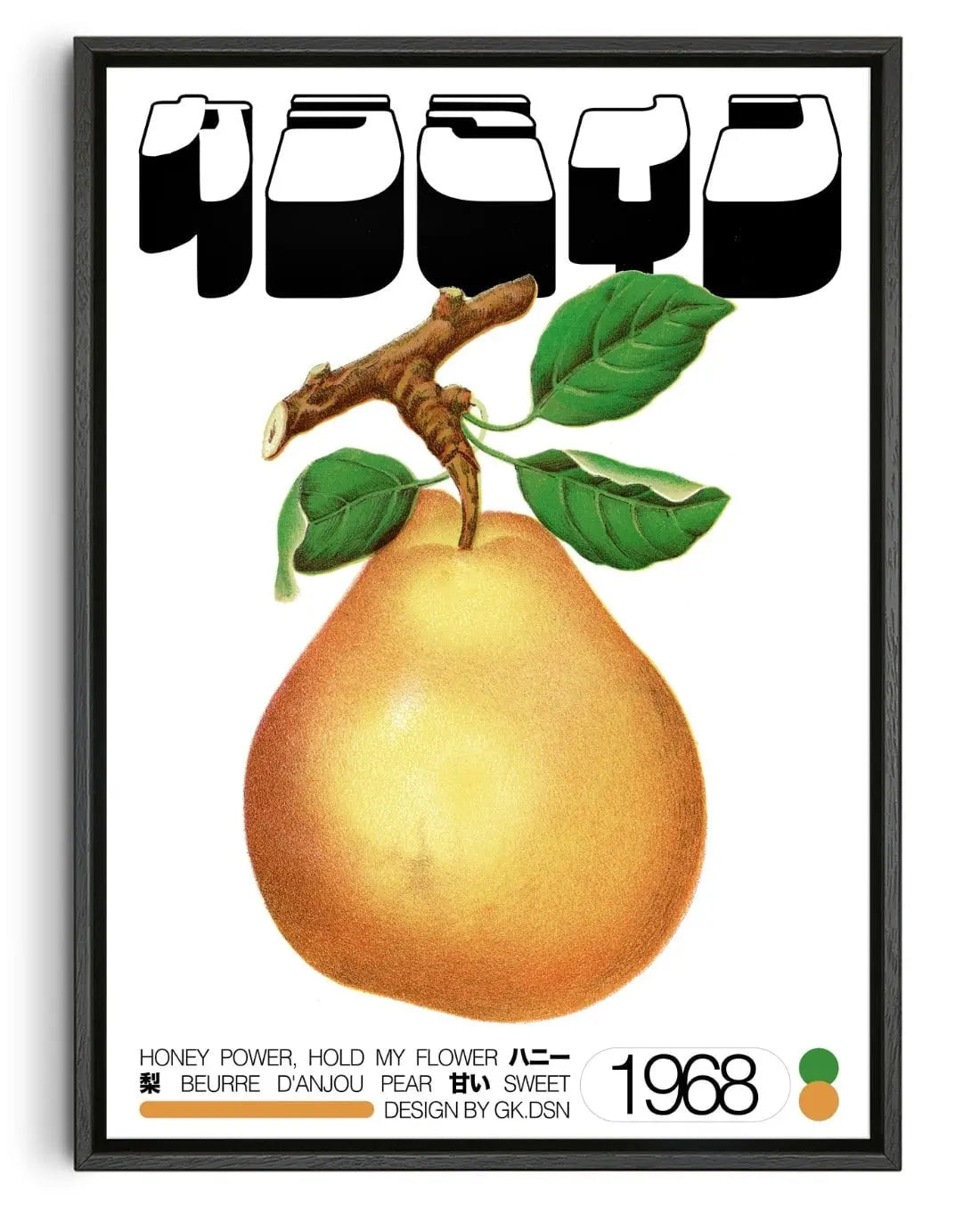 Honey Pear contemporary wall art print by George Kempster - sold by DROOL