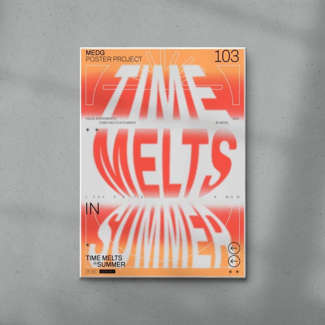 Time Melts In Summer contemporary wall art print by MEDG - sold by DROOL