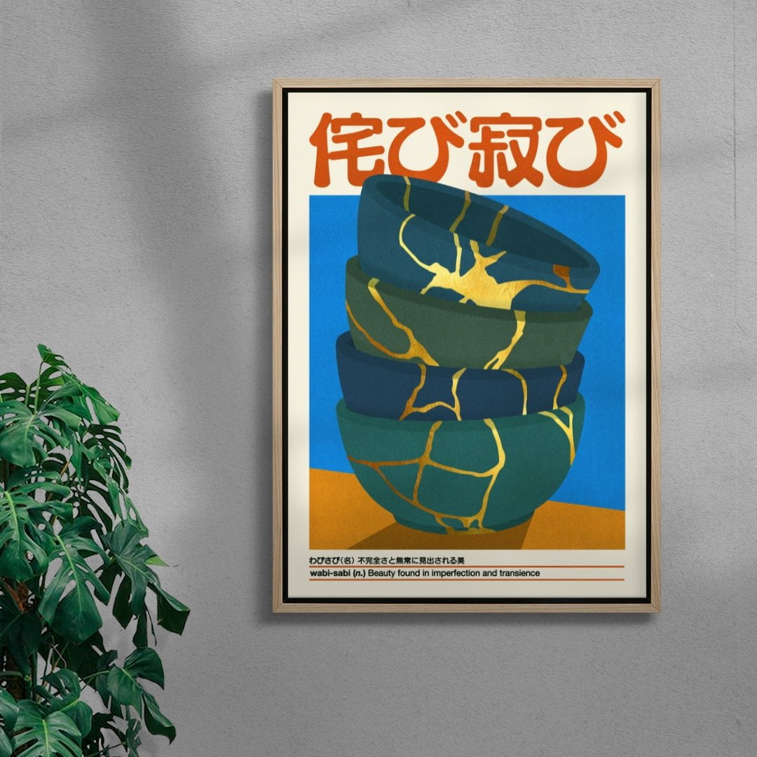 Wabi-sabi contemporary wall art print by Othman Zougam - sold by DROOL