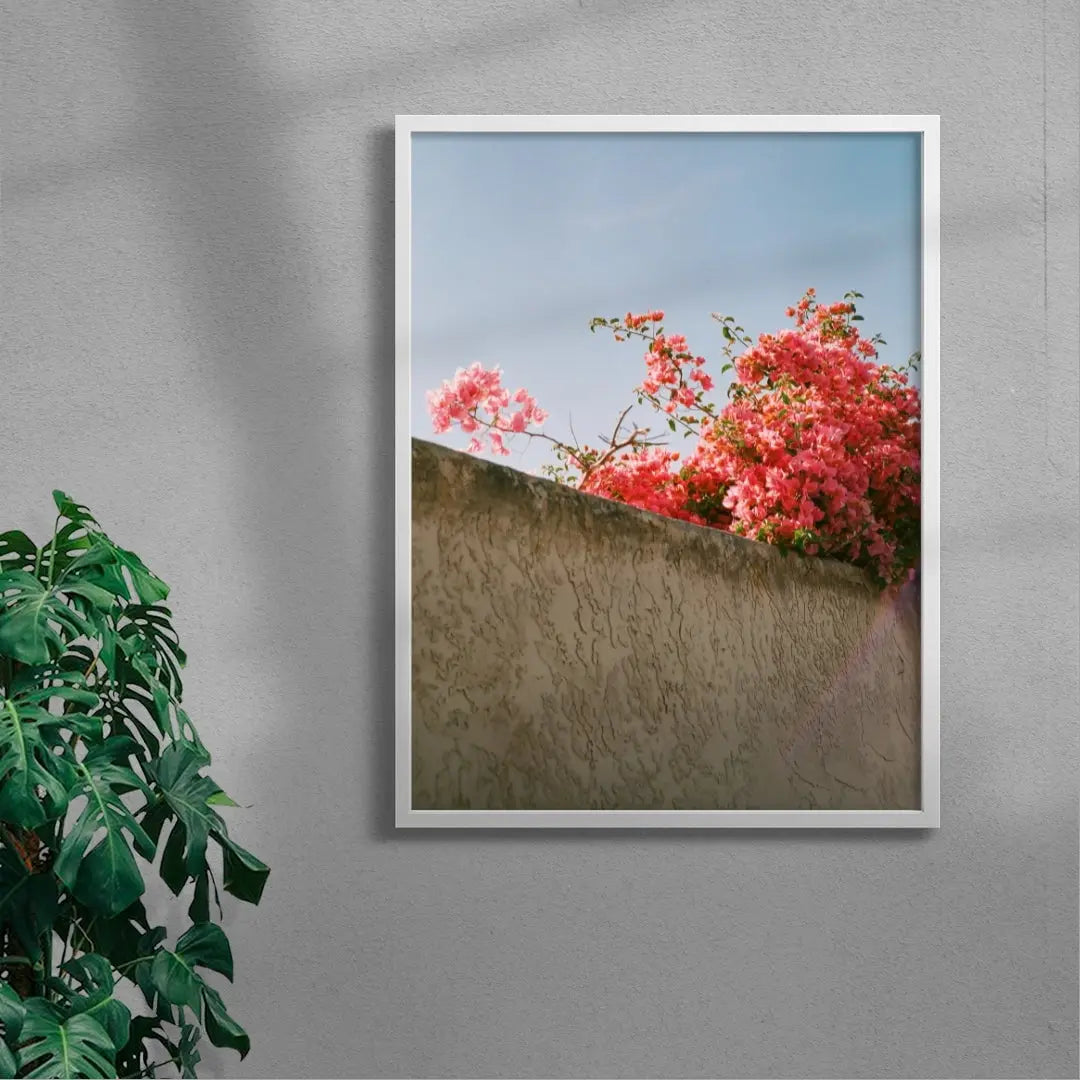 Pink Bloom contemporary wall art print by Brandon Chau - sold by DROOL