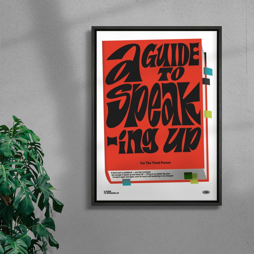 A Guide to speaking up contemporary wall art print by Wonnu - sold by DROOL