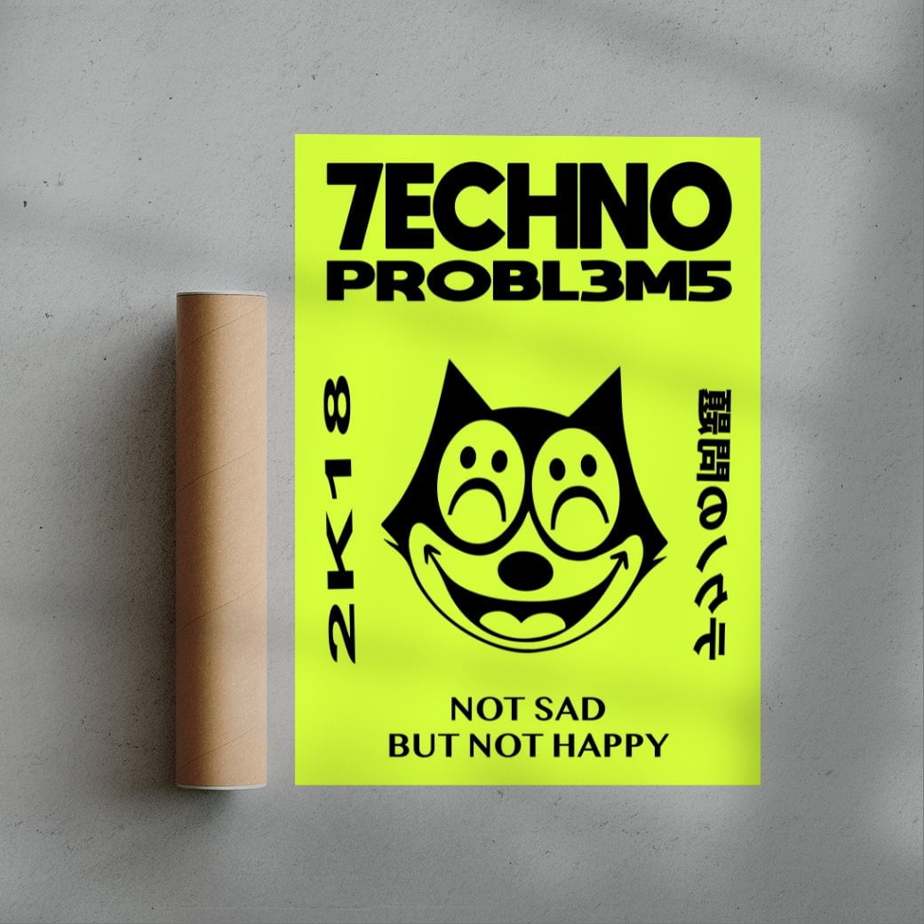 Felix Techno Problems contemporary wall art print by Ignorance1 - sold by DROOL
