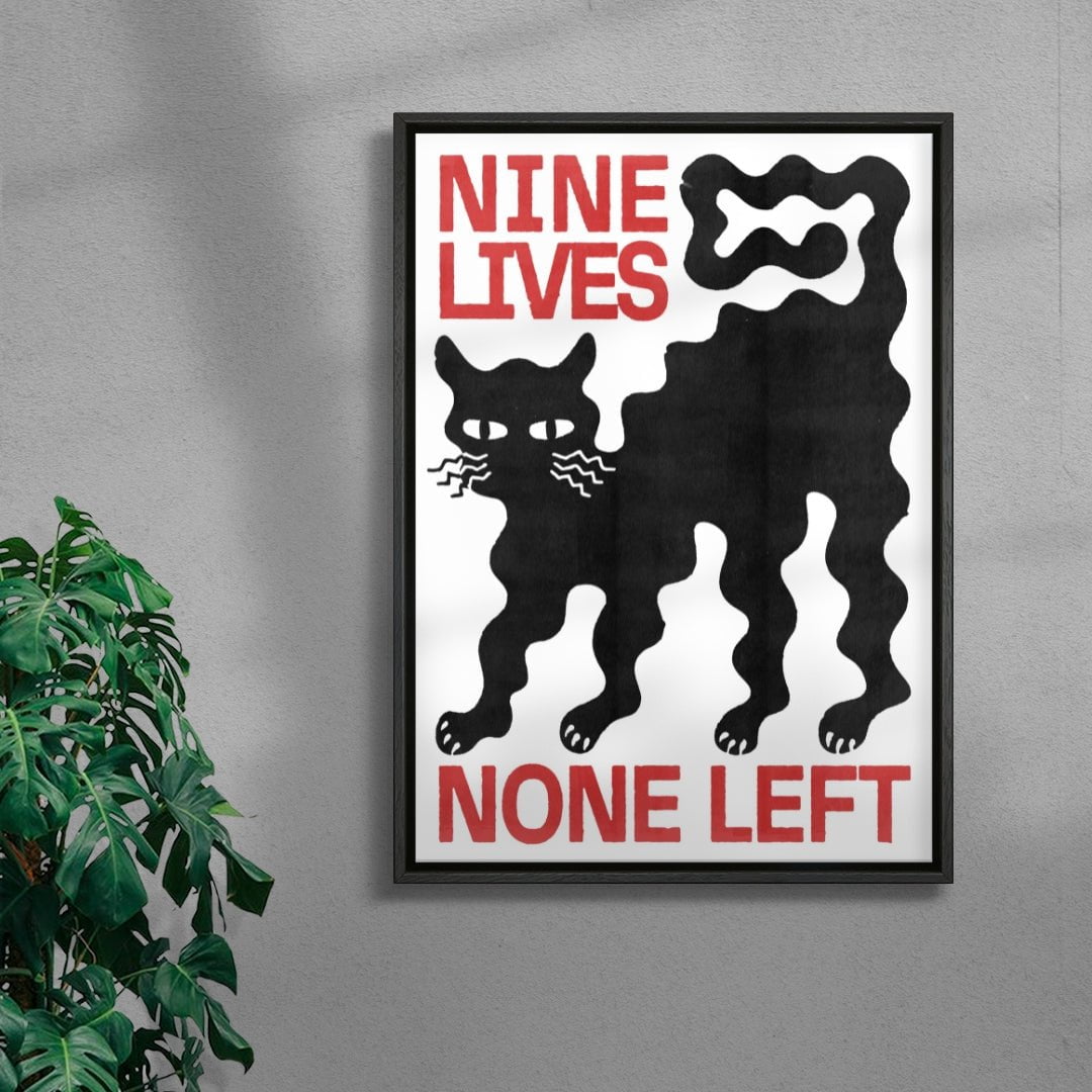 Nine Lives contemporary wall art print by Alexander Khabbazi - sold by DROOL