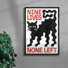 Nine Lives contemporary wall art print by Alexander Khabbazi - sold by DROOL