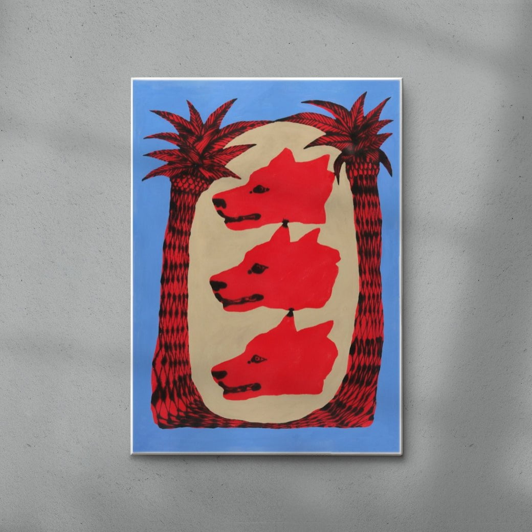 Wild Dogs contemporary wall art print by Kwonny - sold by DROOL