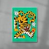 Big Cat contemporary wall art print by Jamie Muck - sold by DROOL