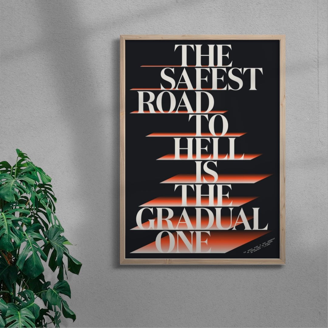 SAFEST ROAD TO HELL contemporary wall art print by Xtian Miller - sold by DROOL
