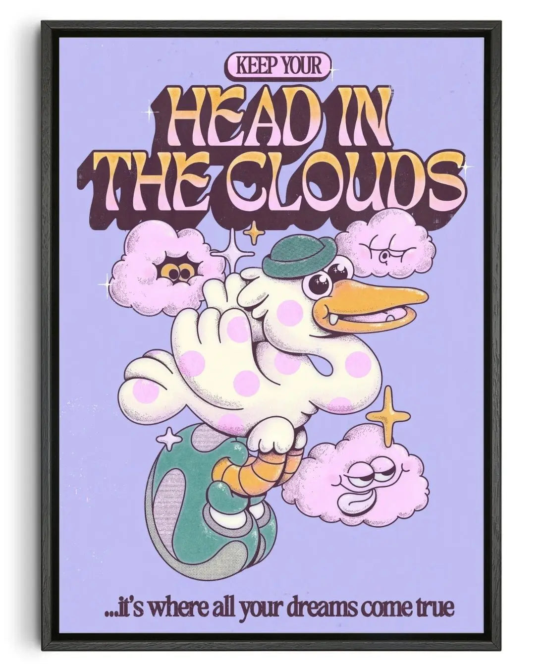 Head In The Clouds contemporary wall art print by My Sunbeam - sold by DROOL