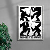 NINE TO FIVE contemporary wall art print by Konrad Grafik - sold by DROOL