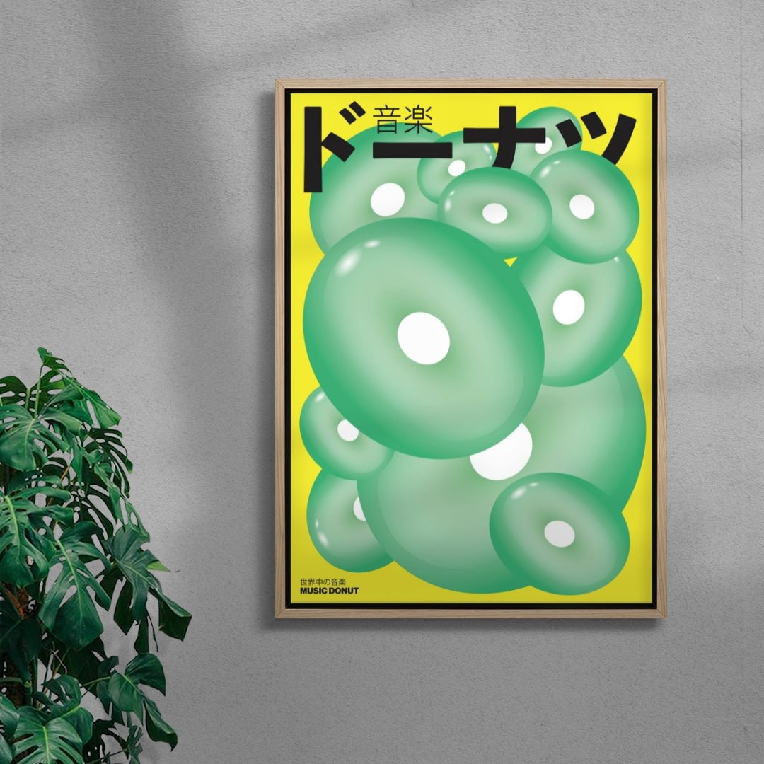 Music Donut contemporary wall art print by Maxim Dosca - sold by DROOL
