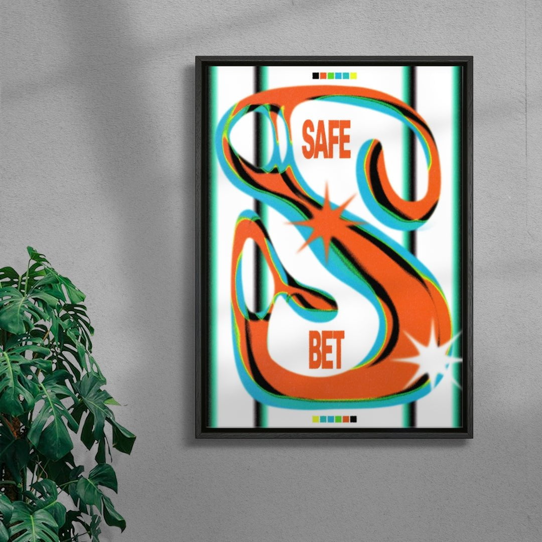 SAFE BET contemporary wall art print by Sheyi Adebayo - sold by DROOL