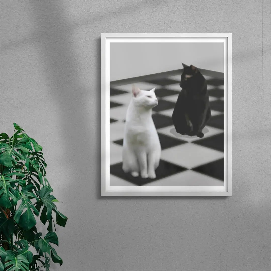 Chesshire contemporary wall art print by Jimmy Tran - sold by DROOL
