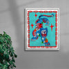 Tiger in Blue contemporary wall art print by Kwonny - sold by DROOL